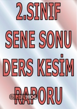 2.SINIF, DERS KESİM RAPORU