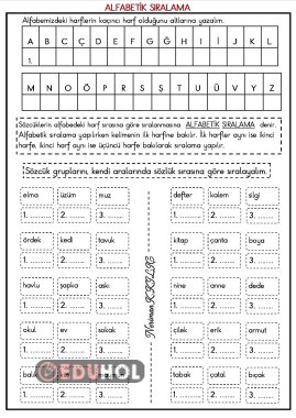 ALFABETİK SIRALAMA-2