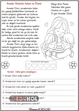 ANNELER GÜNÜ Anlam ve Önemi-Okuma-Anlama