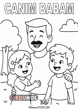 BABALAR GÜNÜ-Boyama Sayfası-4