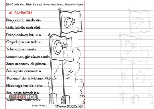 BAYRAK-Şiir Okuma-Yazma-2