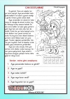 CAN DOSTLARIMIZ- Okuma-Anlama