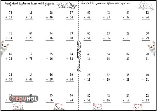 ÇIKARMA-TOPLAMA İŞLEMLERİ-2