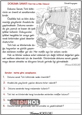 DOKUMA SANATI-Okuma-Anlama Etkinliği
