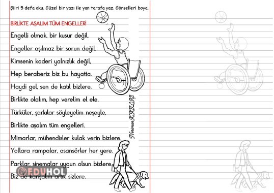 Engelliler Günü-Şiir Okuma-Yazma-2