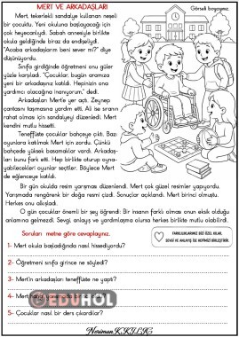 ENGELLİLER HAFTASI-Okuma-Anlama-1