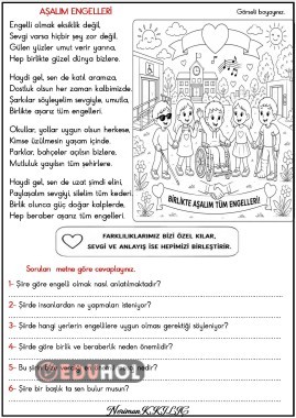 ENGELLİLER HAFTASI-Okuma-Anlama-2