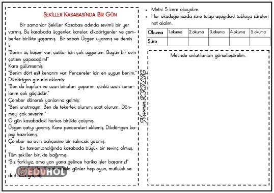 GEOMETRİK ŞEKİLLER- Okuma-Anlama