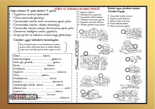 GÖREV VE SORUMLULUKLARIM-Etkinlik Sayfası-2