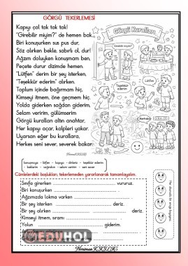 GÖRGÜ TEKERLEMESİ-Okuma-Anlama