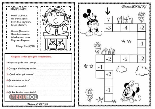 KİTAPLARIM-Okuma Anlama-İşlemler-1