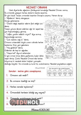 NEZAKET ORMANI-Okuma-Anlama