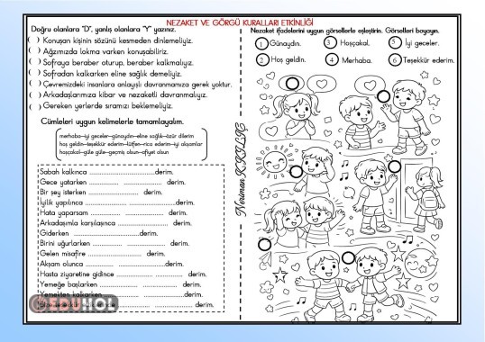 NEZAKET VE GÖRGÜ KURALLARI-Etkinlik Sayfası-2