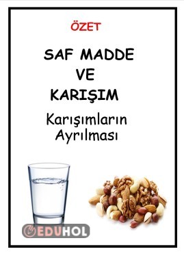 SAF MADDE VE KARIŞIM-ÖZET