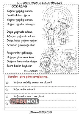 ''Ğ'' sesi-GÖKKUŞAĞI-OKUMA-ANLAMA Metni-4