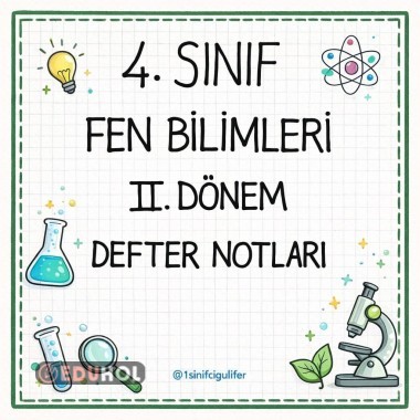 4. SINIF 2. DÖNEM FEN BİLİMLERİ DEFTER NOTLARI