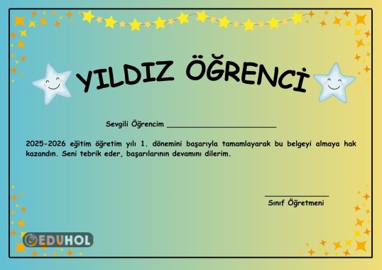 YILDIZ ÖĞRENCİ BELGESİ