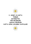 4. SINIF 10. HAFTA TÜM DERSLER HAFTA SONU ÇALIŞMA SAYFALARI