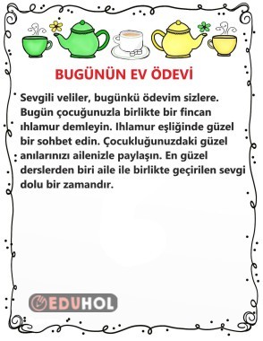 AİLE İLE VAKİT GEÇİRME ÖDEVİ IHLAMUR ETKİNLİĞİ