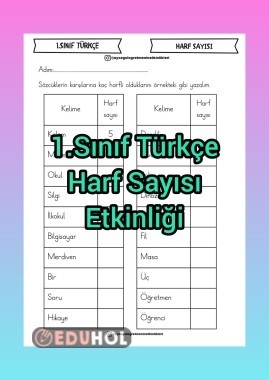 1.Snf Harf Sayısı Etkinliği
