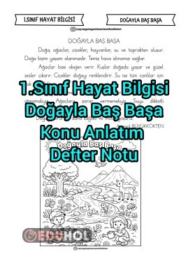 1.Snf Hayat Bilgisi Doğayla Baş Başa