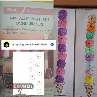 1den 9a Sayıları Dizme Dondurma