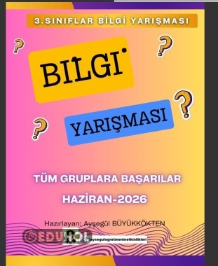 3.Sınıf Bilgi Yarışması