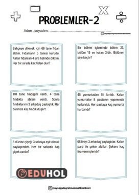 3.Snf Matematik Bölme Problemler-2
