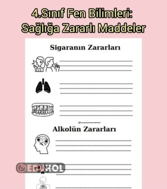 4.Sınıf Fen B.- Sigara ve Alkolün Zararları