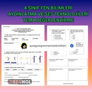 4.Snf Fen- Aydınlatma ve Ses Teknolojileri Tema Değerlendirme
