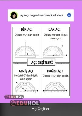 4.Snf Matematik Açı Çeşitleri