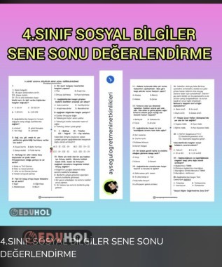 4.Snf Sosyal Bilgiler Sene Sonu Değerlendirme