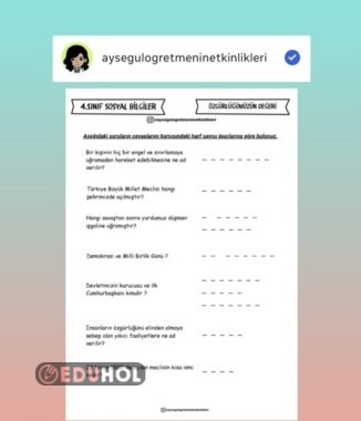 4.Snf Sosyal Özgürlüğümüzün Değeri Etkinlik