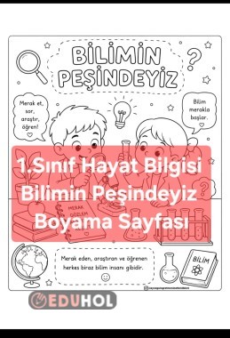 Bilimin Peşindeyiz Boyama Sayfası
