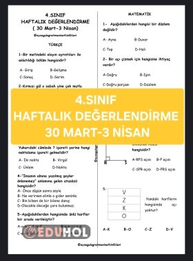 Haftalik Değerlendirme 30 Mart-3 Nisan