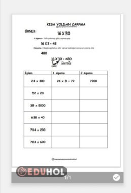 Kısa Yoldan Çarpma