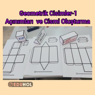 Küp-Kare Prizma-Üçgen Prizma Açınımları