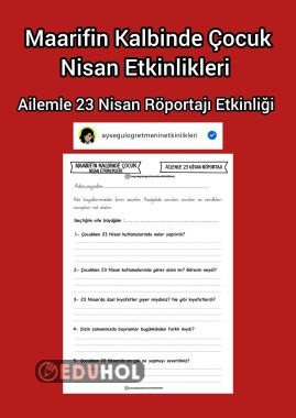 Maarifin Kalbinde Çocuk 23 Nisan Röportajı Etkinliği