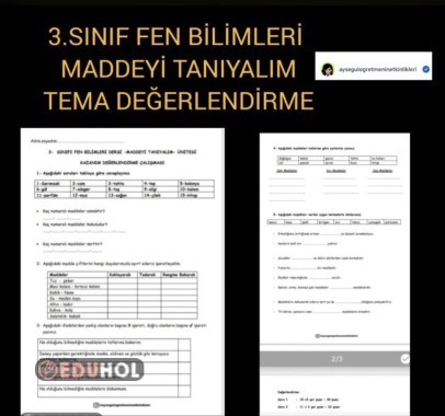 Maddeyi Tanıyalım Tema Değerlendirme