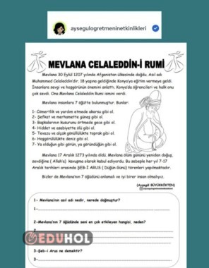 Mevlana Okuma Anlama Metni