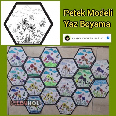 Petek Modeli Yaz Boyama