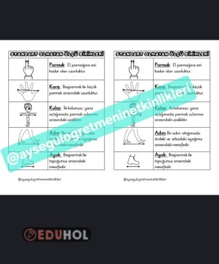 Standart Olmayan Ölçü Birimleri Deftere