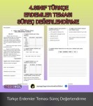 4.Sınıf Türkçe Erdemler Teması Süreç Değerlendirme