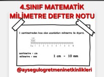 4.Snf Matematik-Milimetre Defter Notu