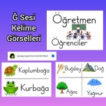 Ğ Sesi Kelime Görselleri