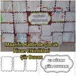 Maarifin Kalbinde Çocuk Şiir Duvarı Şablon