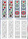 Çini Desenli Kitap Ayracı Boyama
