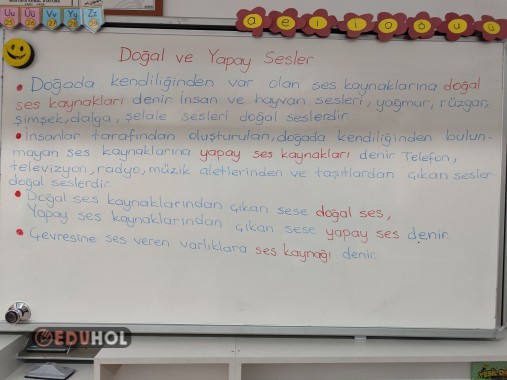 Doğal ve yapay sesler ders notu