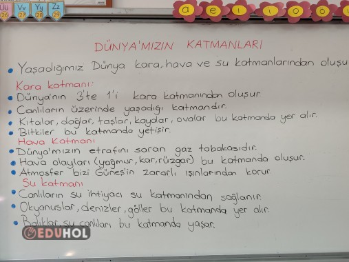 Dünya'nın yapısında neler var? ders notu