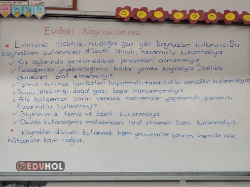 Evdeki kaynaklarımız ders notu
